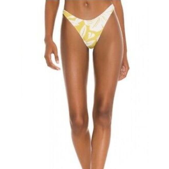 L*Space Rylee Bikini Bottom Itsy Cut in Havana Blooms Green Size Medium - Picture 1 of 6
